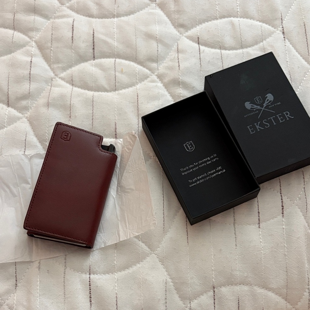 Burgundy Leather Card Holder